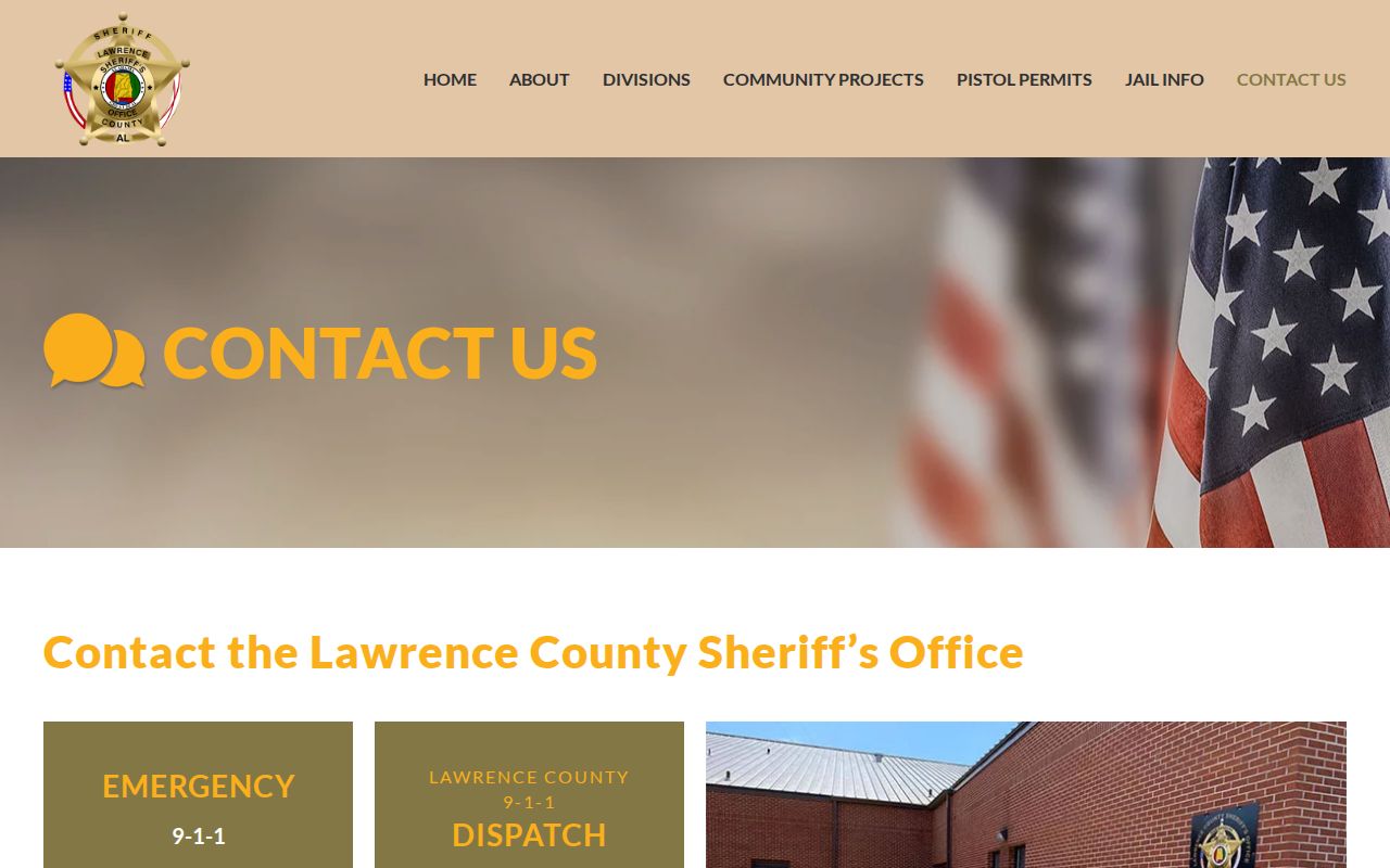 Lawrence County arrest search sheriff contact channels