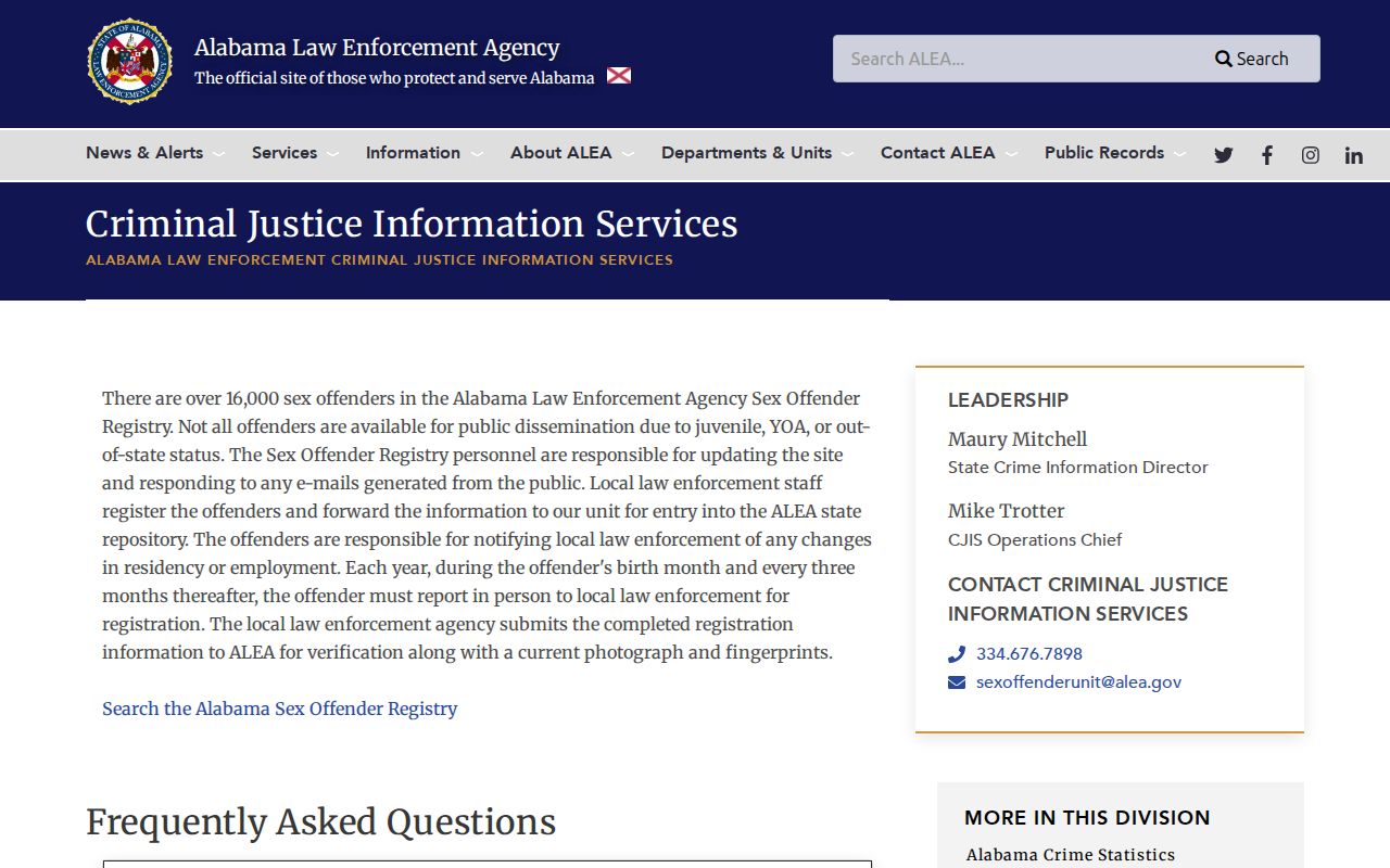Lawrence County sex offender registry update and public listing rules